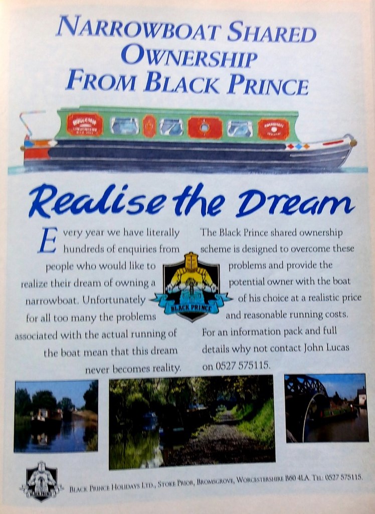 A 1992 Advert For A Black Prince Shared Boat.