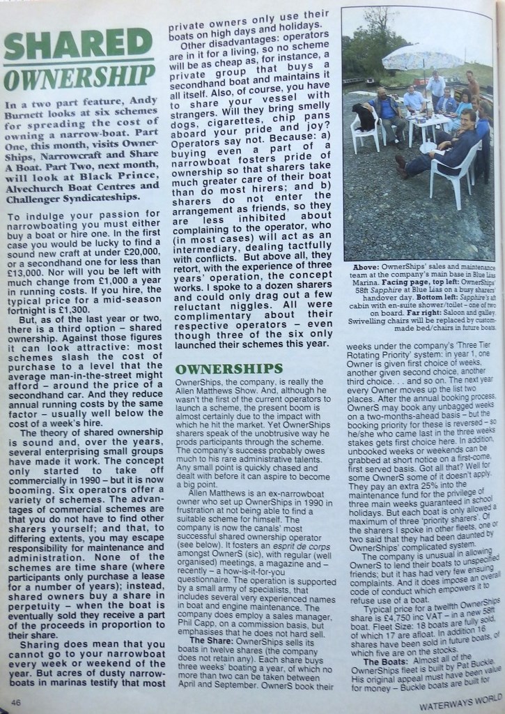 1993 Waterways World Article Part 1