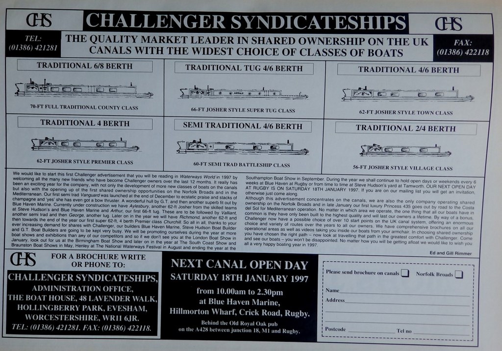 A 1997 Advert For Challenger Sydicateships