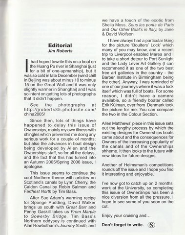 OwnerSnips 5 Spring 1994 Page 2OwnerSnips 26 Autumn 2005 Spring 2006 page 1