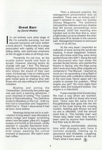 OwnerSnips 5 Spring 1994 Page 2OwnerSnips 26 Autumn 2005 Spring 2006 page 5