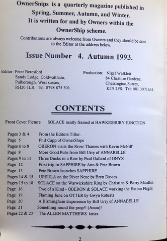 OwnerSnips 4 Autumn 1993 Page 2