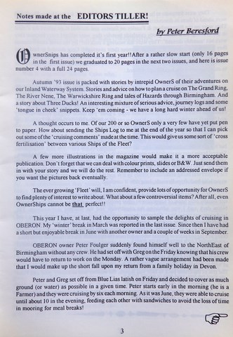 OwnerSnips 4 Autumn 1993 Page 3
