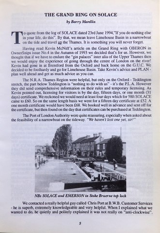 OwnerSnips 6 Autumn 1994 page 5