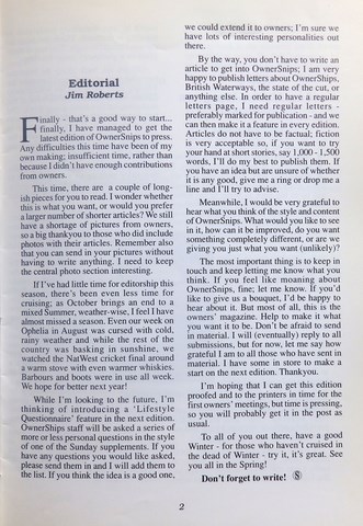 OwnerSnips Issue 9 Autumn 1996 Page 1