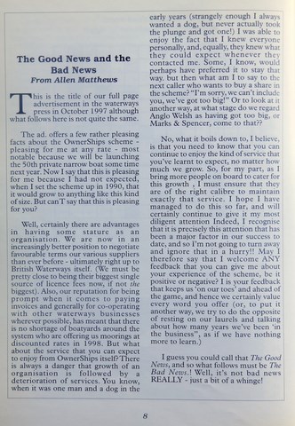 OwnerSnips Issue 11 Autumn 1997 Page 8