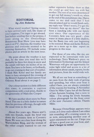 OwnerSnips Issue 12 Spring 1998 Page 1