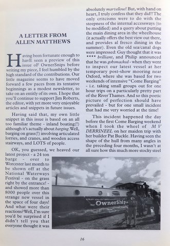 OwnerSnips Issue 15 Autumn 1999 Page 16
