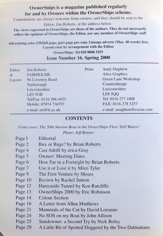 OwnerSnips Issue 16 Spring 2000  Page 0