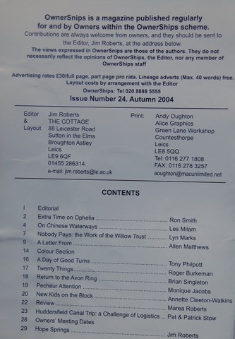 OwnerSnips Issue 24 Autumn 2004 Page 