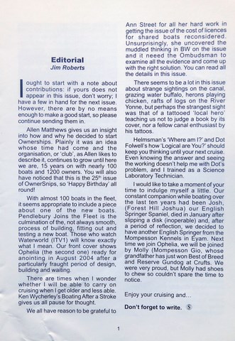 OwnerSnips Issue 25 Spring 2005 Page 1 