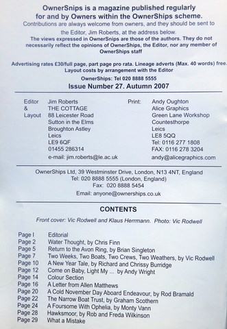 OwnerSnips Issue 27 Autumn 2007 Page 