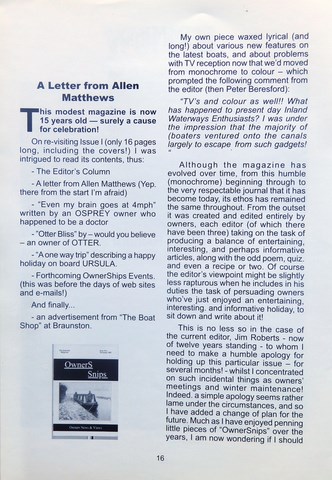 OwnerSnips Issue 27 Autumn 2007 Page 16